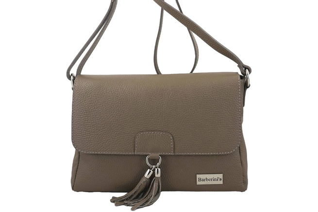 Klasyczna torebka listonoszka - Beżowa ciemna