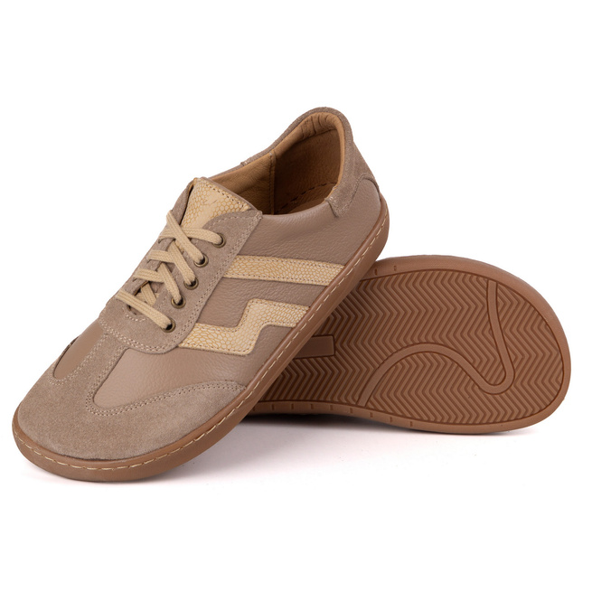 Buty barefoot damskie skórzane Olivier Eliza ciemny beż