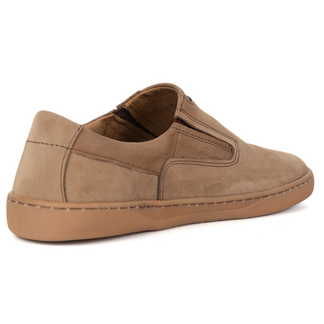 Buty BAREFOOT skórzane czarne męskie 75KZ jasny brąz