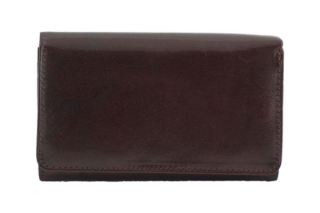 Klasyczny portfel damski skórzany - Brązowy 