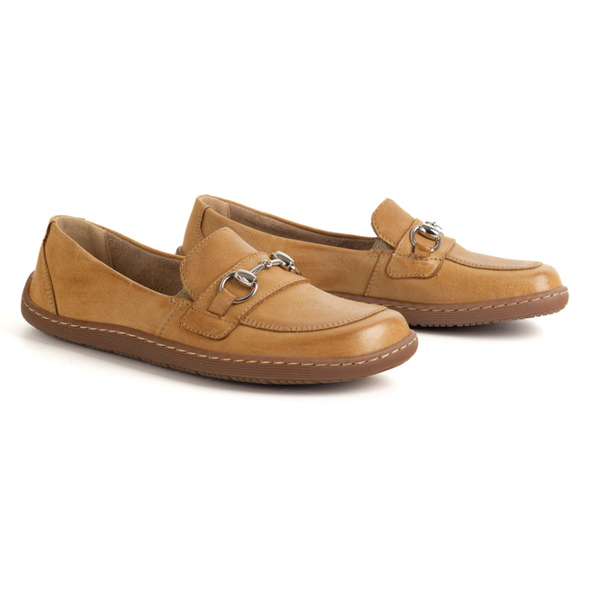 Barefoot damskie mokasyny skórzane minimalistyczne 1288AR brązowe