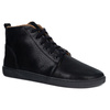Damskie buty barefoot zimowe skórzane ZB04 ocieplane obuwie minimalistyczne czarne fala