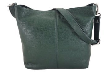 Listonoszka damska skórzana - Barberini's - Zielone ciemne