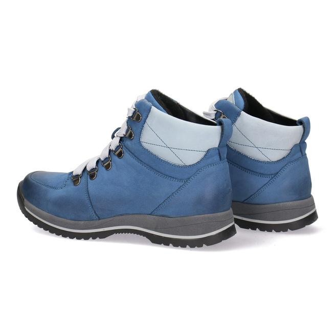 Dámské kožené boty Blue Pollonus blue nubuck 5-1122-019