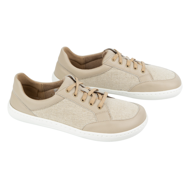 Dámské barefoot minimalistické kožené boty LEN 0772W ecru