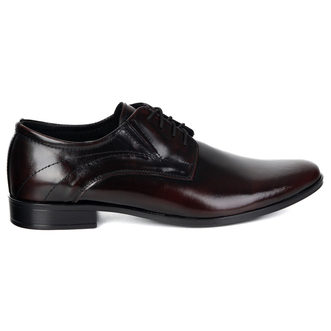 Męskie buty wizytowe skórzane Olivier 256LU – polskie obuwie do garnituru