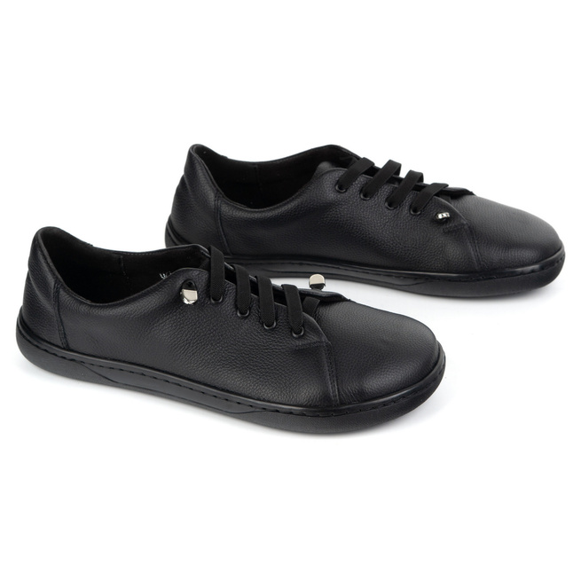 Dámské barefoot minimalistické kožené boty 0771W pea black
