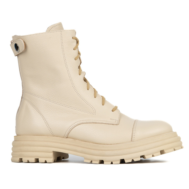 Dámské kožené béžové boty Butdam WOR1