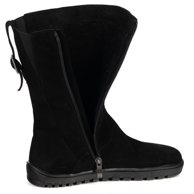 Dámské kožené boty barefoot Olivier Hazel černé kožené boty s koženým povrchem