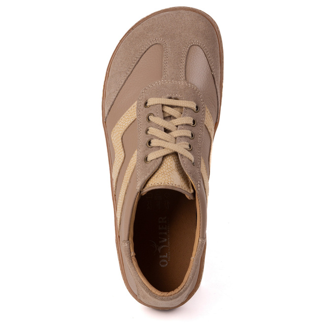 Buty barefoot damskie skórzane Olivier Eliza ciemny beż