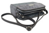 Stylová tříkomorová crossbody kabelka - tmavě zelená