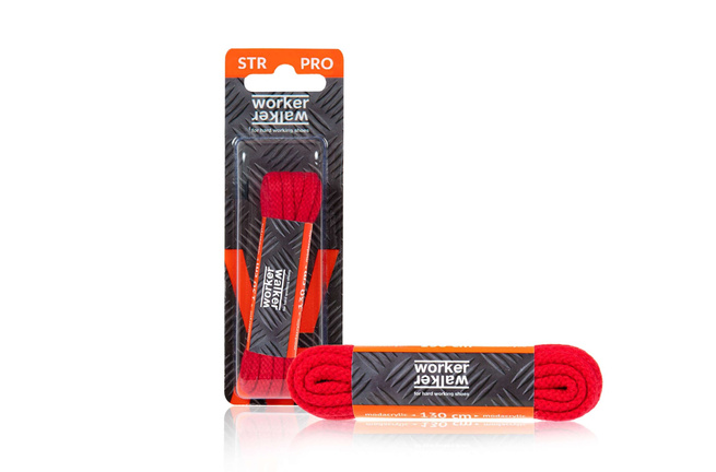 Sznurowadła okrągłe STR PRO Modacrylic czerwone