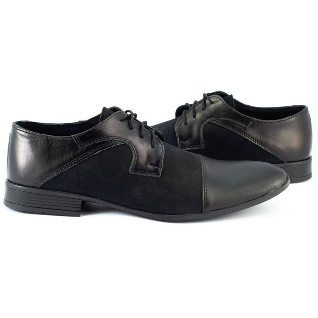 Pánská společenská kožená obuv C4N černá