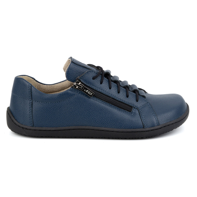Dámské kožené minimalistické boty barefoot 1242 navy blue