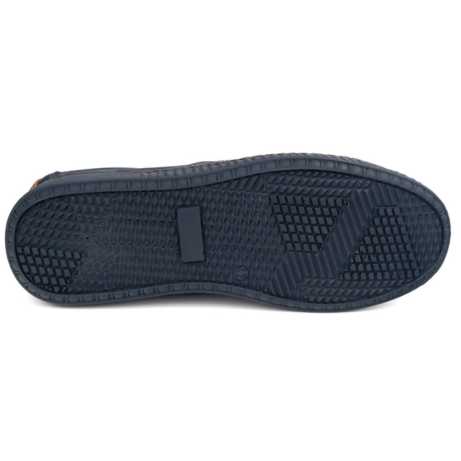 Buty męskie skórzane Casual 854/2 granatowe