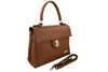 Kufr kožené kabelky - světle hnědý
