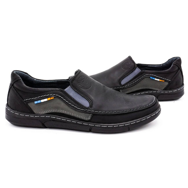 Buty męskie slip-on 283GT czarne