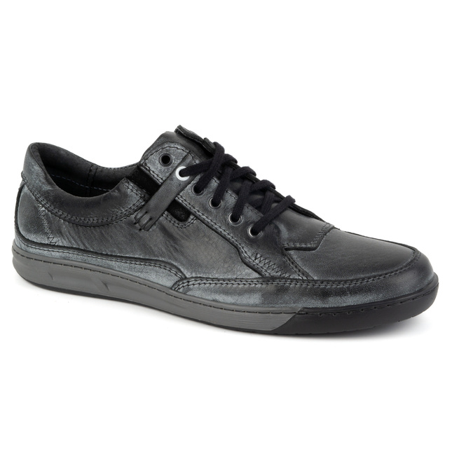 Buty męskie skórzane Casual 932K  szare