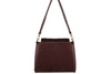 Městská taška z přírodního semiše a kůže - bordó