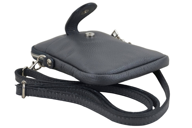 Dámské kožené pouzdro na telefon Black