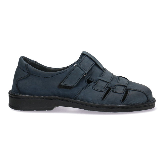 Pánské kožené polobotky Pollonus navy blue 6-0742-007