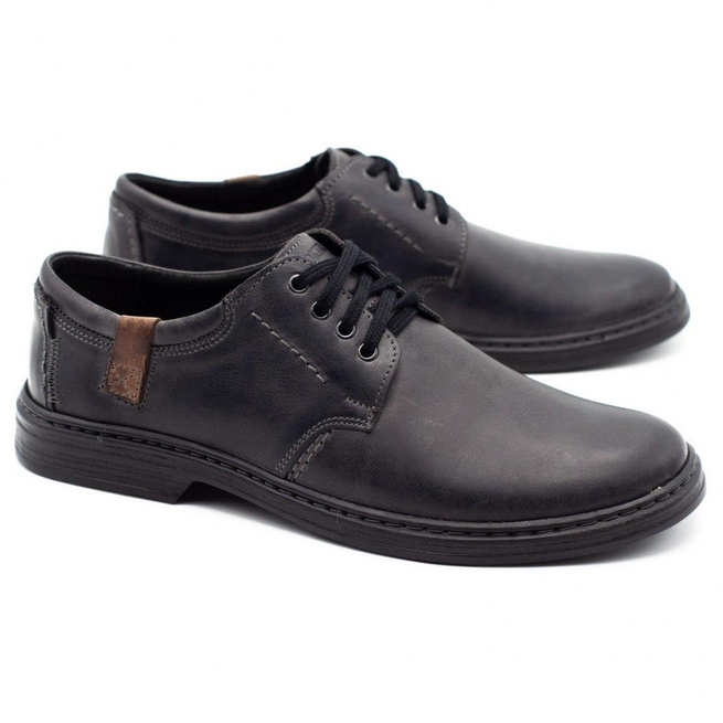 Pánská kožená obuv 415 šedá