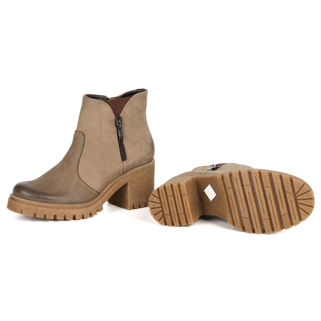 Olivier Peyton - kožené boty se stabilním podpatkem 6,5 cm Polská obuv přírodní kůže