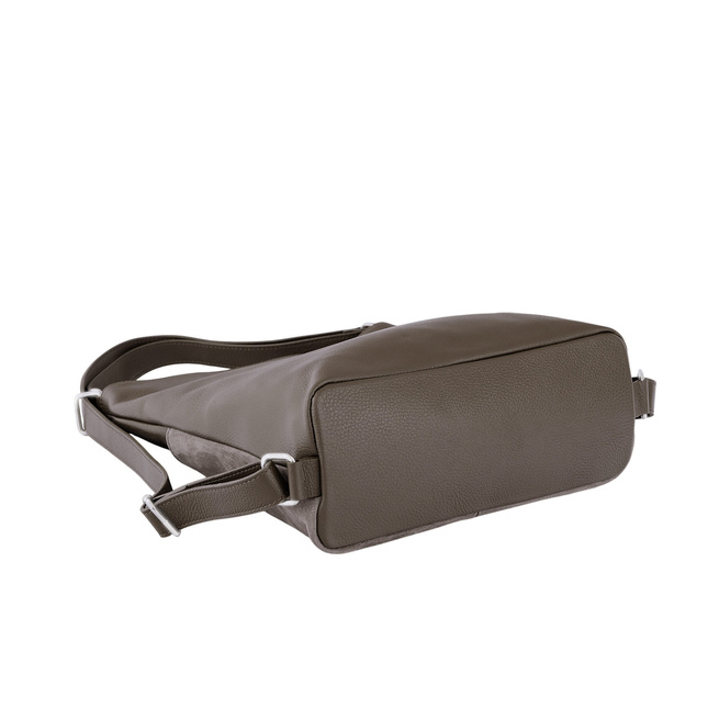 Semišová kabelka do ruky - tmavě béžová