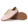 Aura: Różowe Damskie Barefoot Sneakersy Skórzane | Modne Buty Minimalistyczne, Zerowy Drop