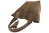 Shopper bag - torebka damska zamszowa - Żółta ciemna