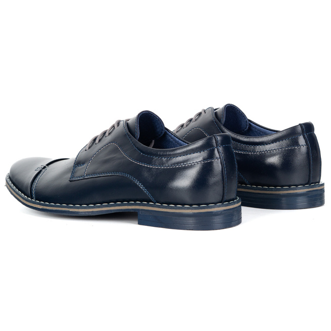 Pánská elegantní kožená obuv 276LU navy blue