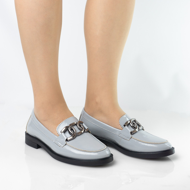 Dámské šedé nazouvací lodičky Kostex 2741 L122