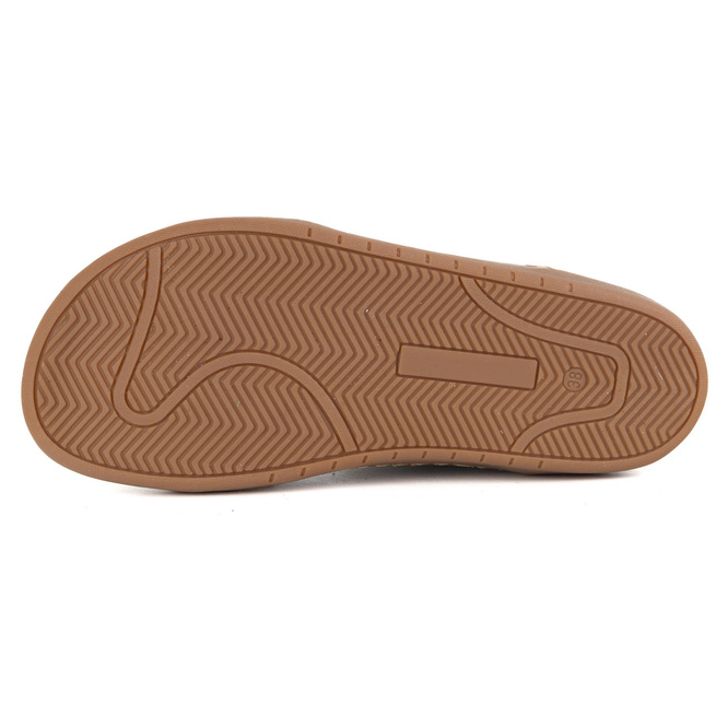 Dámské minimalistické kožené zimní boty barefoot model 1293 cappucino