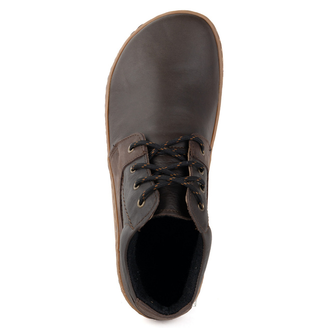 Pánské barefoot zateplené kožené boty Olivier 116KZ brown
