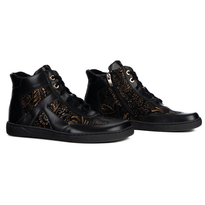 Zimní barefoot boty Olivier Reese - minimalistické kožené boty pro ženy černé