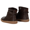 Dámské barefoot boty zateplené zipem 1297 chocolate brown