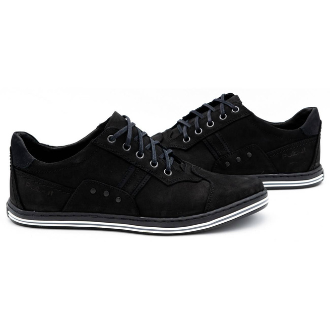 Pánská volnočasová obuv 1801 black nubuck