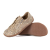 Damskie minimalistyczne buty skórzane barefoot model perforowane 1243 beż etniczny
