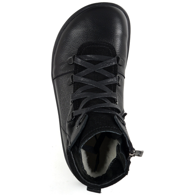 Buty damskie barefoot Madison ocieplane naturalną wełną merino czarne