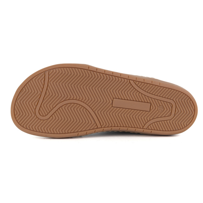 Dámská minimalistická zimní kožená obuv barefoot 1293 hnědá