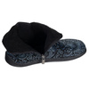 Damskie buty barefoot sztyblety z zamkiem ocieplane 1263 wzory granatowe
