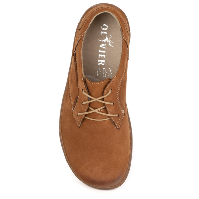 BAREFOOT Dámská minimalistická kožená obuv 1082 hnědý nubuk