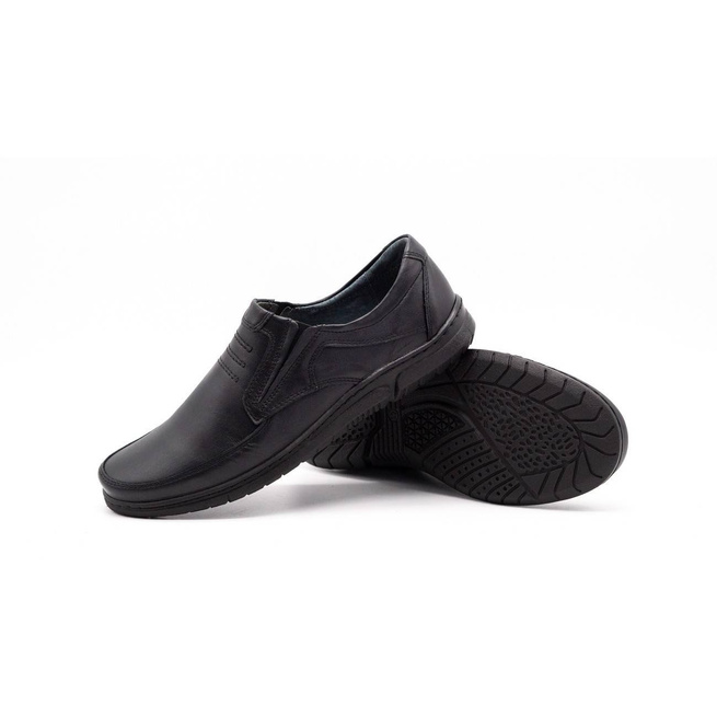 Buty męskie slip-on 7053 czarne