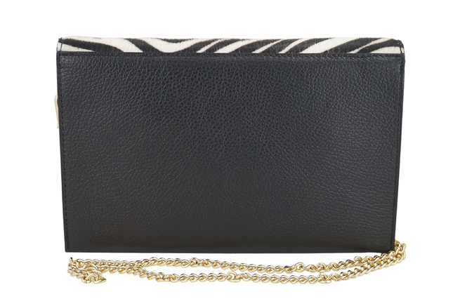 Elegancka kopertówka z modnym printem - Czarna