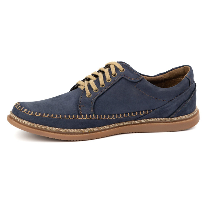 Pánská ležérní kožená obuv Model 313GT navy blue