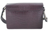 Módní kožená kabelka - CROCO - Maroon