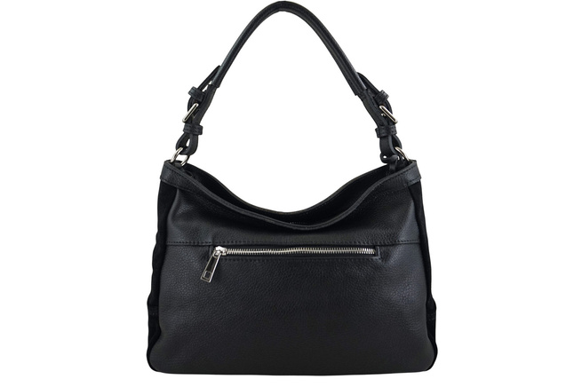 Klasická semišová kabelka Barberinis - černá