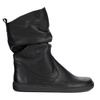 Buty Damskie botki BAREFOOT skórzane ocieplane Freja polskie czarne licowe