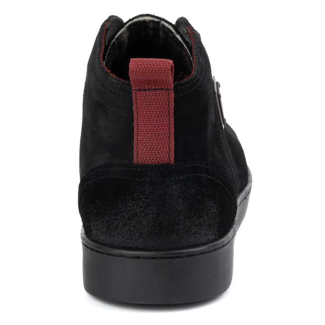 Pánské zateplené kožené boty KAMPOL 110/35 černé