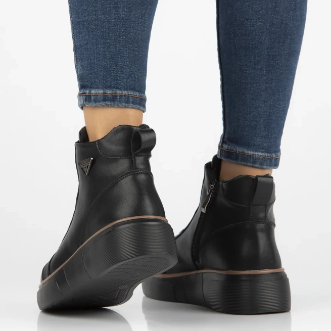 Filippo kožené boty na platformě DBT6452/25 BK Black